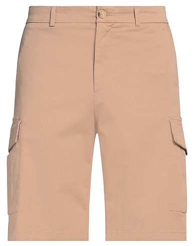 MANUEL RITZ Shorts & Bermuda Beige 98% Cotton, 2% Elastane