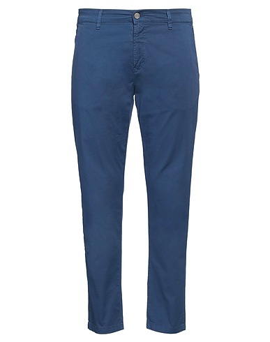 JECKERSON Casual trouser Navy blue 98% Cotton, 2% Elastane