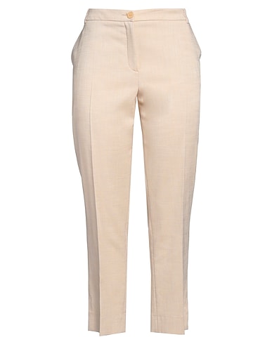 XANDRES Casual trouser Beige 91% Viscose, 8% Polyester, 1% Elastane