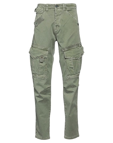 BERNA Denim pants Green 98% Cotton, 2% Elastane