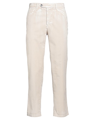 WHITE SAND Casual trouser Beige 97% Cotton, 3% Elastane