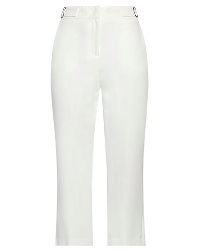SILVIAN HEACH Pantalone a zampa BIANCO 90% Poliestere, 10% Elastan