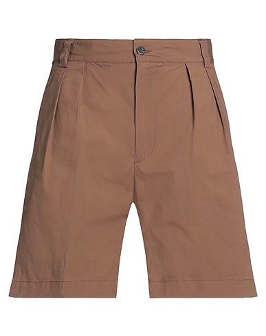 MESSAGERIE Shorts & Bermuda Brown 97% Cotton, 3% Elastane