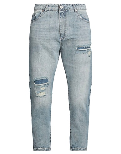 BERNA Denim trousers Blue 100% Cotton