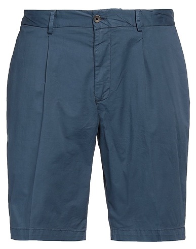 DEVORE INCIPIT Shorts & Bermuda Navy blue 49% Linen, 48% Cotton, 3% Elastane