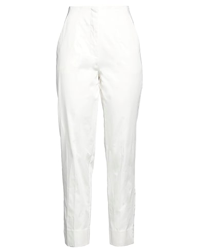BEATRICE .B Casual trouser White 98% Cotton, 2% Elastane