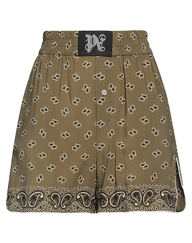 PALM ANGELS Shorts & Bermuda Military green 100% Viscose, Cotton