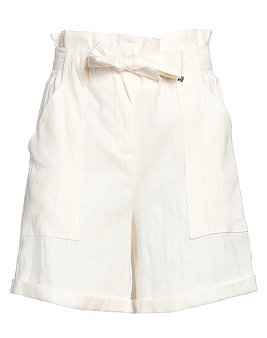 KOCCA Shorts & Bermuda White 55% Linen, 43% Viscose, 1% Elastane, 1% Metallic fiber