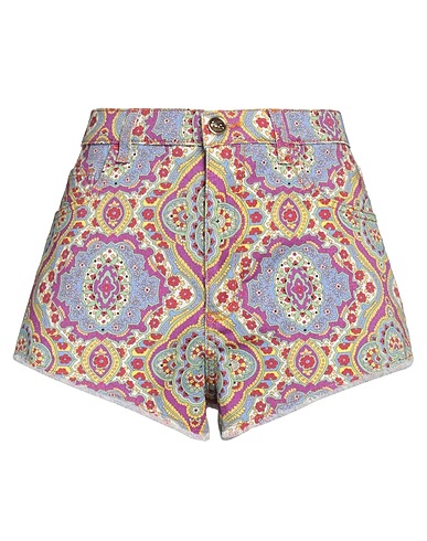 ETRO Denim shorts Pastel blue 97% Cotton, 3% Elastane