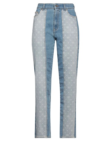 CHIARA FERRAGNI Denim trousers Blue 99% Cotton, 1% Elastane