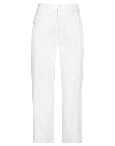 7 FOR ALL MANKIND Denim pants White 98% Cotton, 2% Elastane