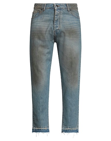 THE EDITOR Denim trousers Blue 100% Cotton