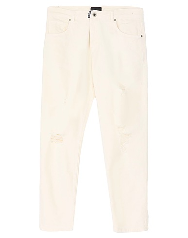GAëLLE Paris Denim trousers Ivory 98% Cotton, 2% Elastane