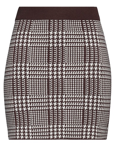 CASHMERE COMPANY Mini skirt Brown 50% Wool, 30% Cashmere, 15% Nylon, 5% Elastane