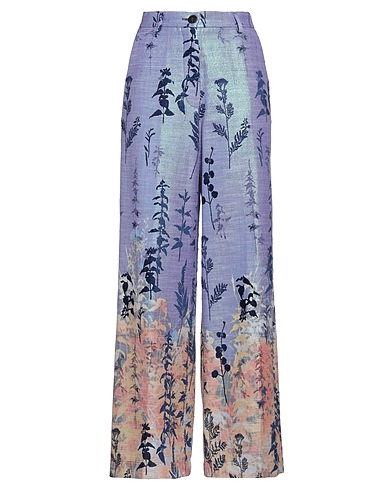 FORTE_FORTE Casual trouser Lilac 50% Viscose, 25% Polyester, 25% Cotton