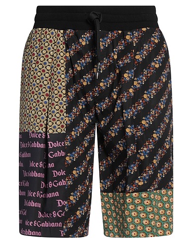 DOLCE&GABBANA Shorts & Bermuda Nero 100% Cotone, Poliammide, Elastan