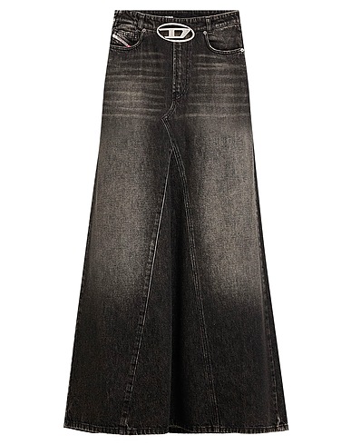 DIESEL Denim skirt Black 80% Cotton, 20% Hemp