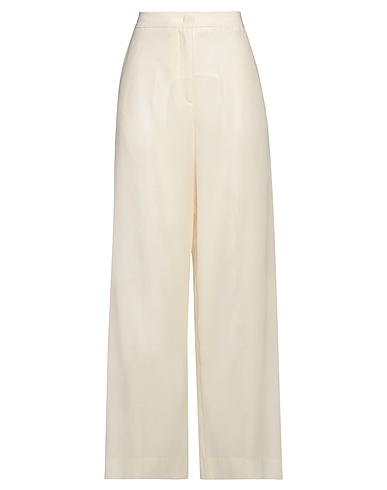 FABIANA FILIPPI Casual trouser Ivory 60% Virgin Wool, 40% Silk