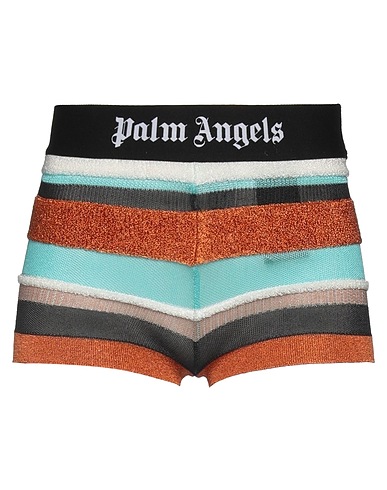 PALM ANGELS Shorts & Bermuda Rust 48% Acetate, 39% Viscose, 7% Metallic fiber, 6% Polyamide, Elastane