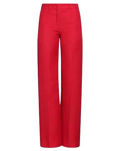VALENTINO GARAVANI Casual pants Red 65% Virgin Wool, 35% Silk