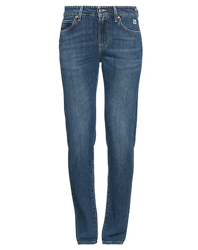 ROŸ ROGER'S Denim trousers Blue 63% Cotton, 36% Lyocell, 1% Elastane