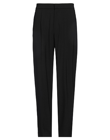 BONSAI Casual pants Black 53% Polyester, 43% Virgin Wool, 4% Elastane