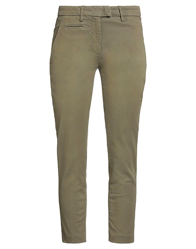 DONDUP Pantalone Verde militare 68% Cotone, 27% Lyocell, 5% Elastan