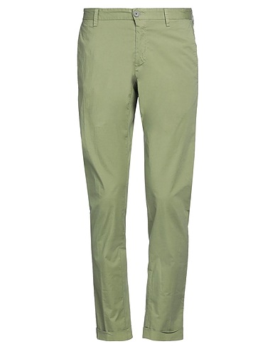 AT.P.CO Casual pants Light green 97% Cotton, 3% Elastane
