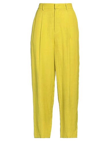 PT Torino Casual pants Lime green 76% Viscose, 24% Linen