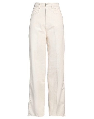 KITON Casual trouser Cream Cotton, Viscose