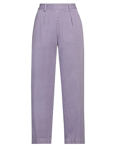 FORTE_FORTE Casual pants Lilac 100% Cotton