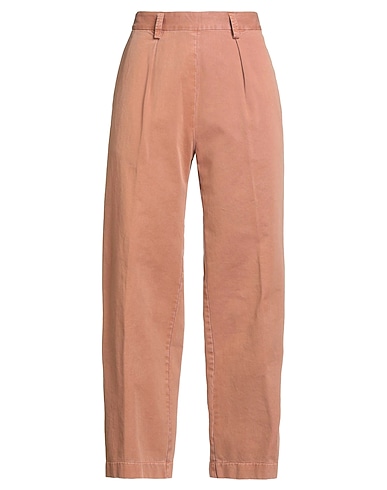 FORTE_FORTE Casual trouser Light brown 100% Cotton