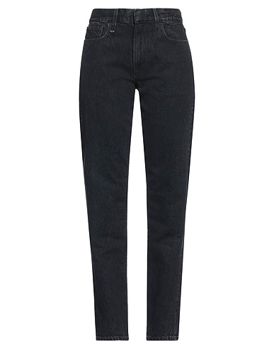 R13 Denim pants Black 100% Cotton, Cow leather
