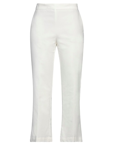 MALÌPARMI Casual trouser White 54% Cotton, 44% Polyamide, 2% Elastane