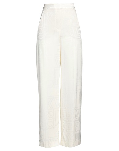 KARL LAGERFELD Casual trouser Off white 69% Acetate, 31% Viscose