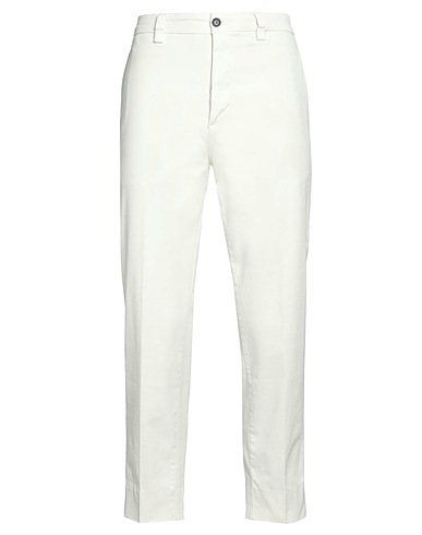 HAIKURE Casual trouser Off white 98% Cotton, 2% Elastane