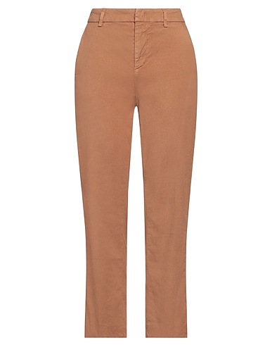 DONDUP Casual pants Brown 54% Linen, 43% Lyocell, 3% Elastane