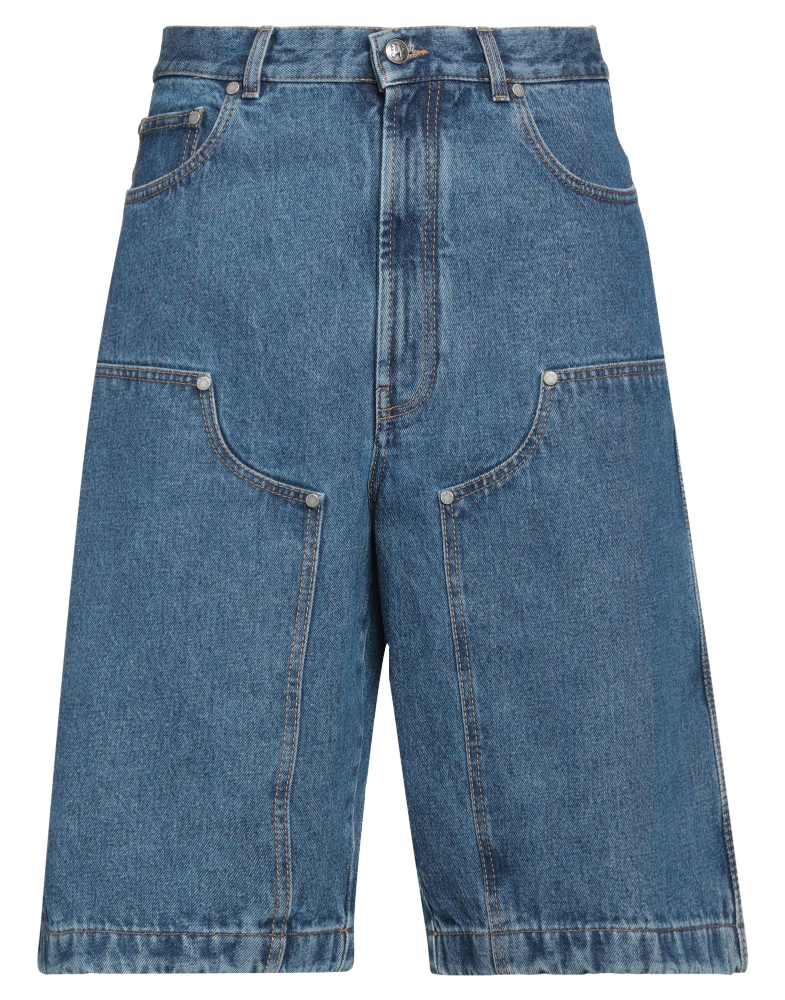 ショーツ PALM ANGELS COTTON DENIM SHORTS Blue Denim Shorts by Palm Angels on Sale