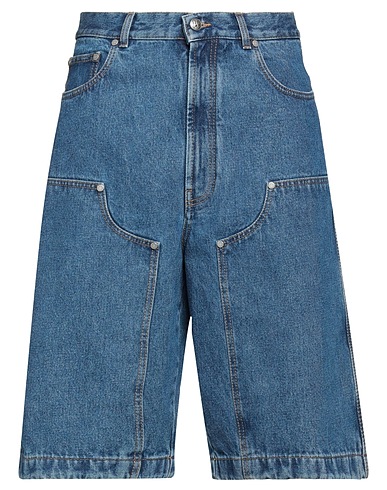 PALM ANGELS Short en jean Bleu 100% Coton