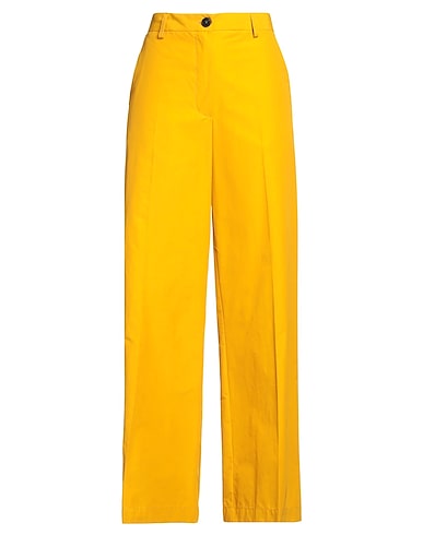 SOLOTRE Casual trouser GIALLO OCRA 51% Polyamide, 49% Cotton