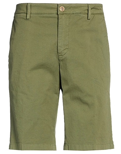 TELERIA ZED Shorts & Bermuda Military green 97% Cotton, 3% Elastane