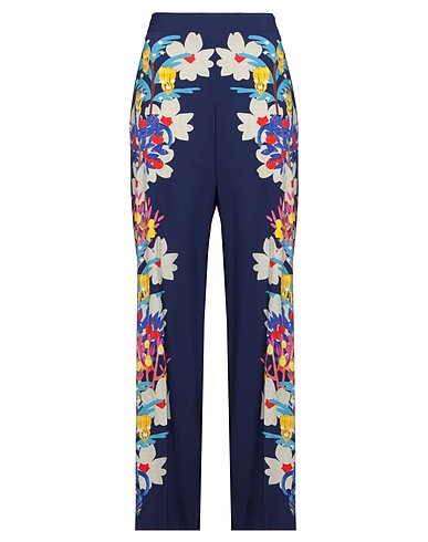 MAISON COMMON Casual trouser Navy blue 96% Viscose, 4% Lycra®