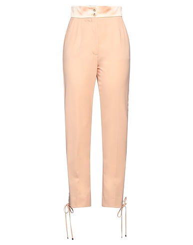 DOLCE&GABBANA Casual trouser Apricot 47% Polyester, 34% Virgin Wool, 16% Silk, 3% Elastane