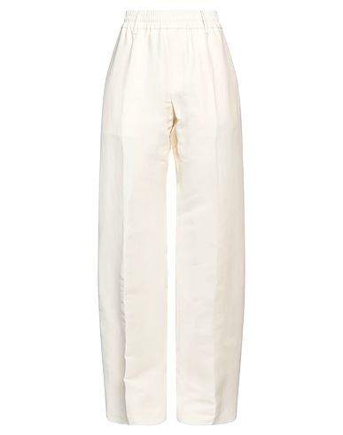 BURBERRY Casual trouser Off white 69% Paper Yarn, 31% Viscose