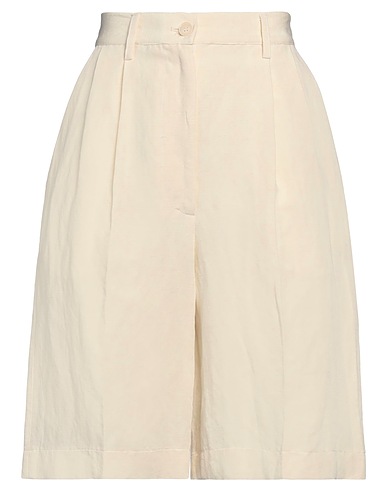 FORTE DEI MARMI COUTURE Shorts & Bermuda Ivory 55% Viscose, 45% Linen