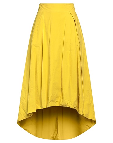 ALESSIA SANTI Midi skirt Mustard 100% Cotton