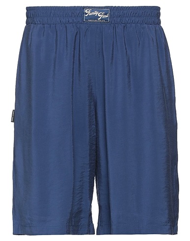 FAMILY FIRST  Milano Shorts & Bermuda Navy blue 82% Cupro, 18% Polyester