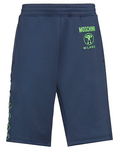 MOSCHINO Shorts & Bermuda Midnight blue 90% Polyester, 10% Elastane