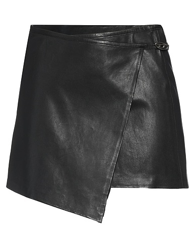 DIESEL Mini skirt Black 100% Sheepskin