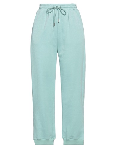 WEILI ZHENG Casual trouser Turquoise 100% Cotton